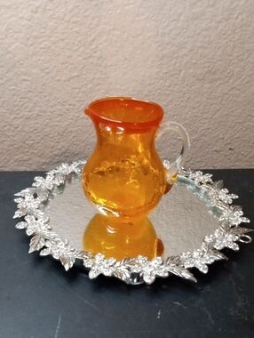 pilgrim crackled glass bud pitcher
